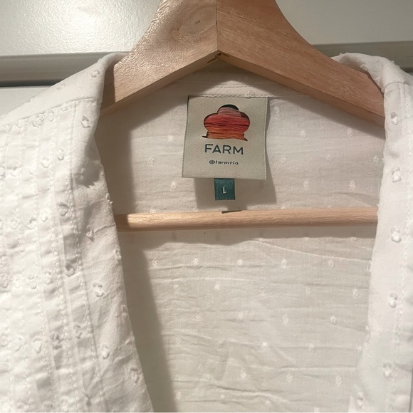 FARM Rio White Textured Blouse - Picture 6 of 9